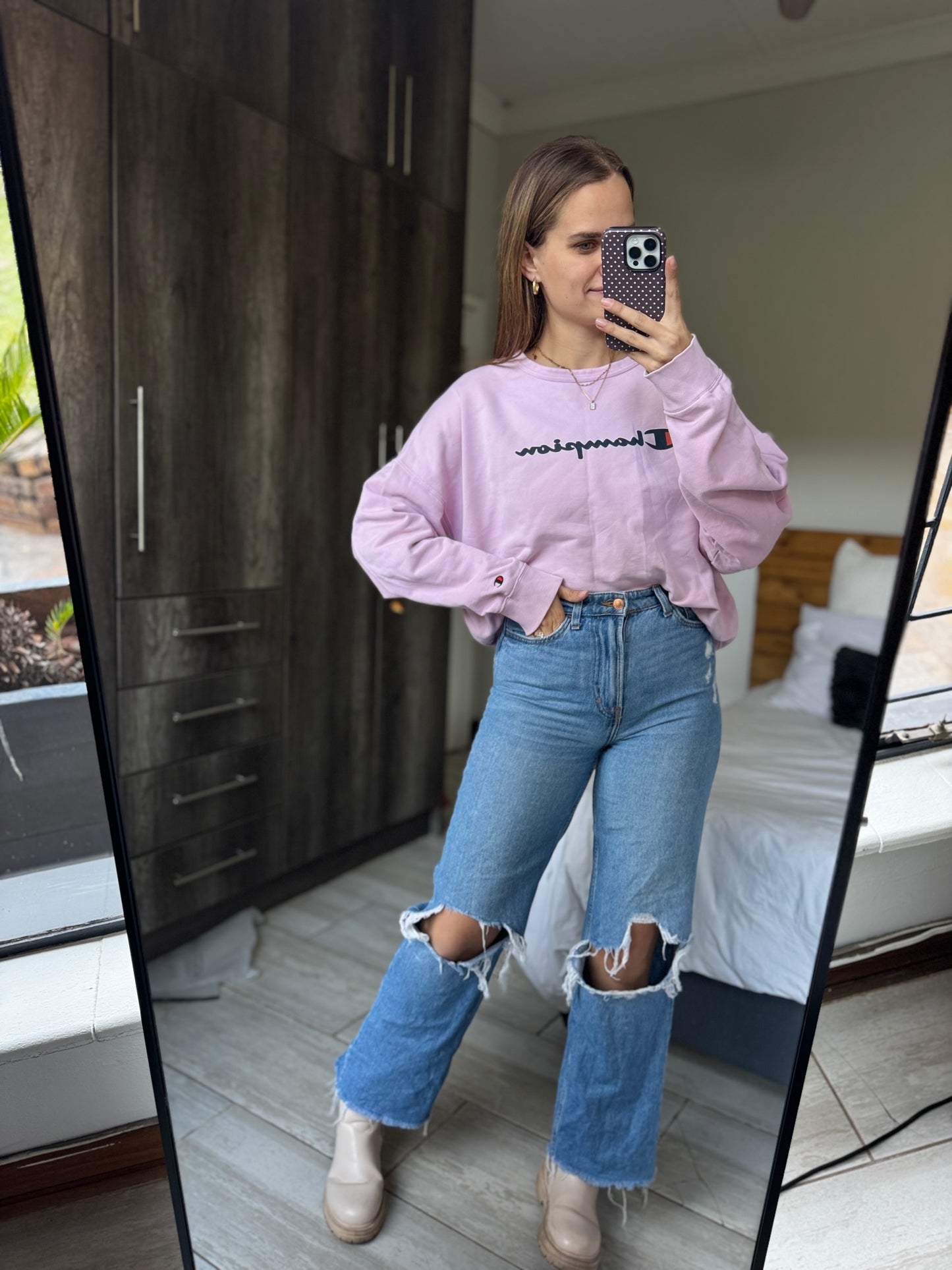 Champions pink sweater