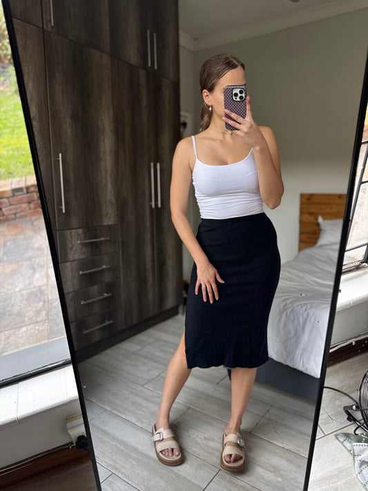 Cotton on black knit skirt (RR)