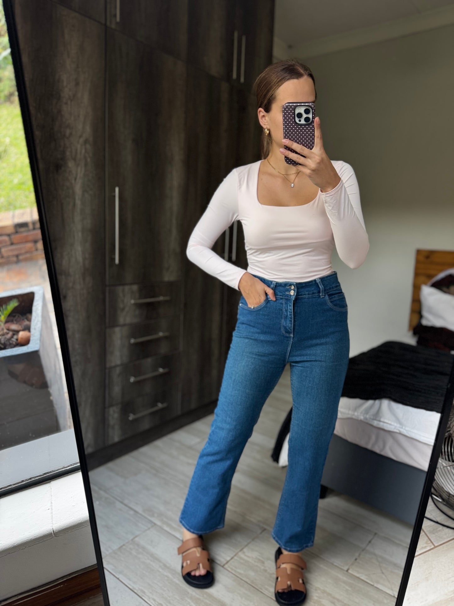 Denim straight leg jeans (KK)