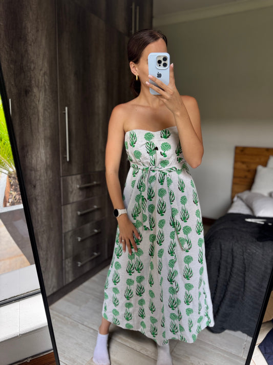 Green floral dress (BB)