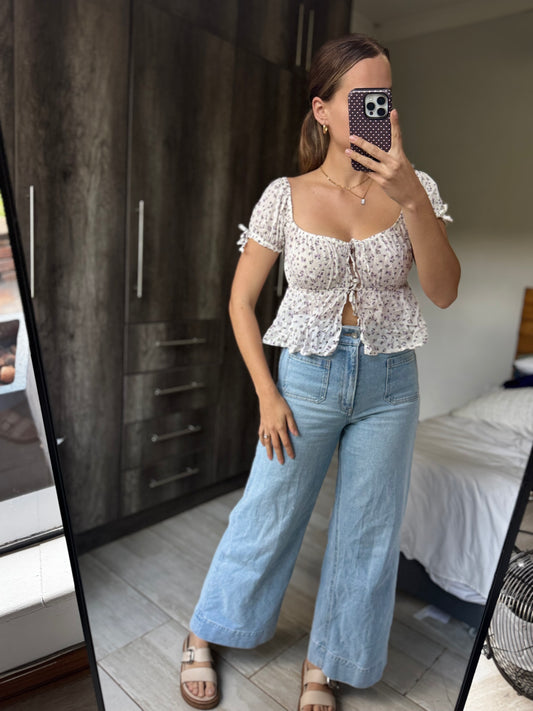 Lilac floral top (YY)