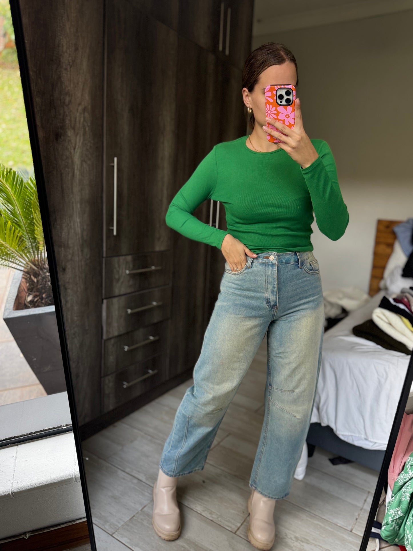 Cotton on green top (Q)