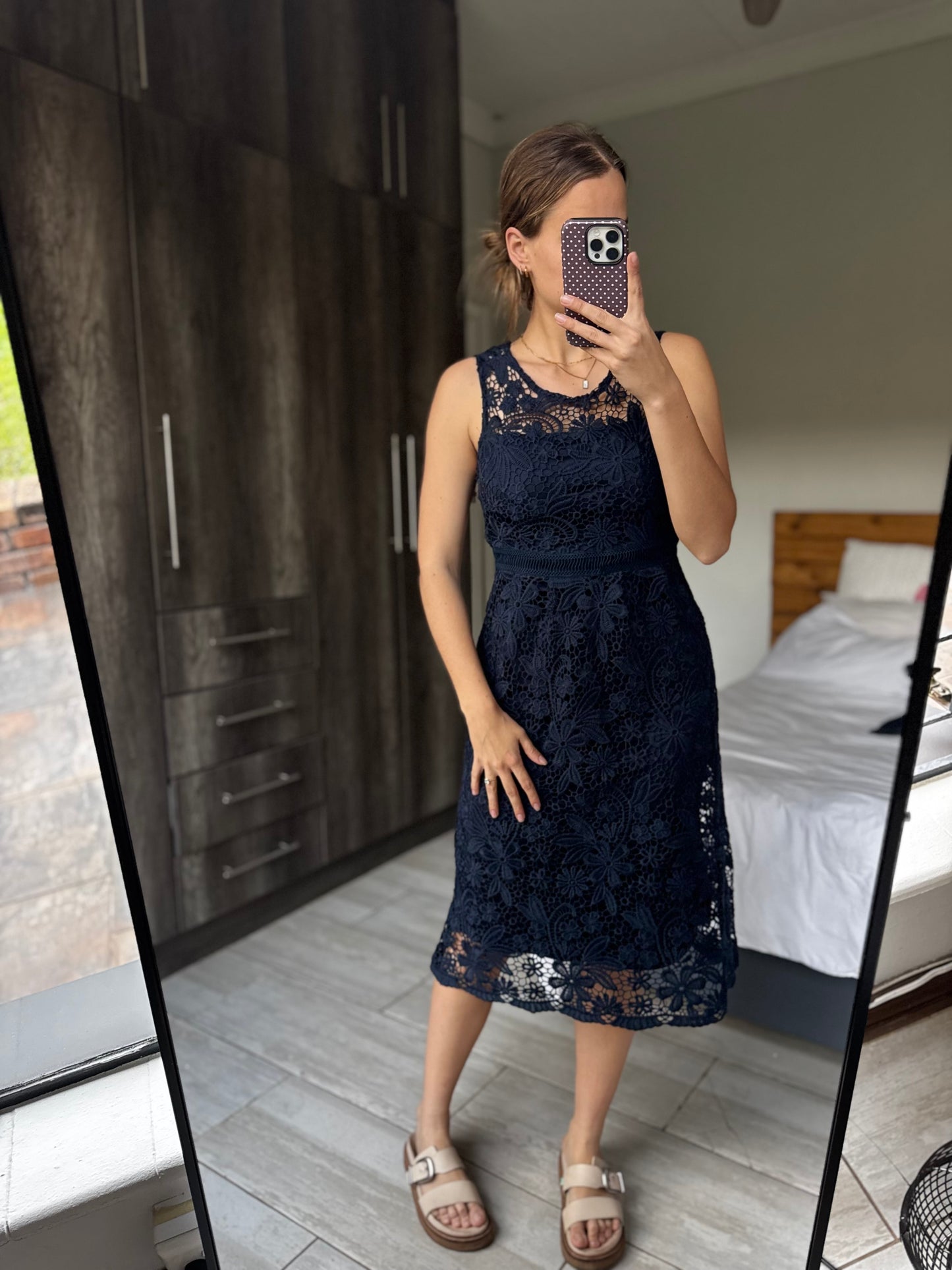 Navy lace dress (A)