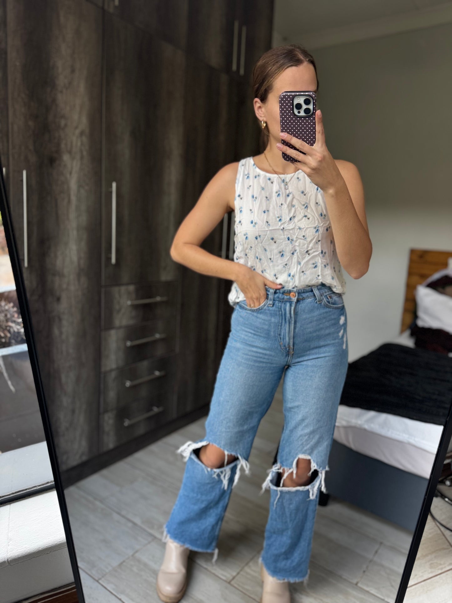 White floral top (KK)