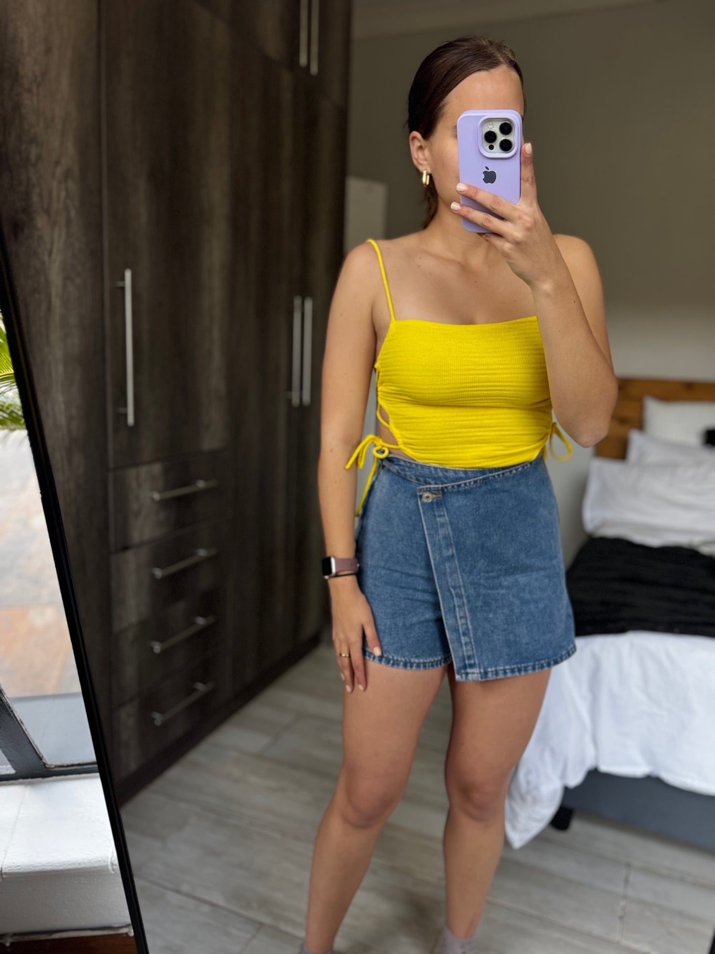 BERSHKA yello bodysuit (HH)