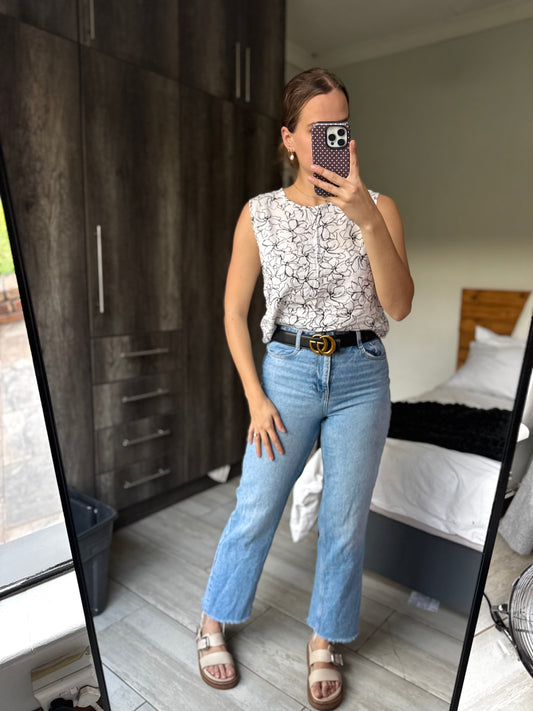 White floral top (W)