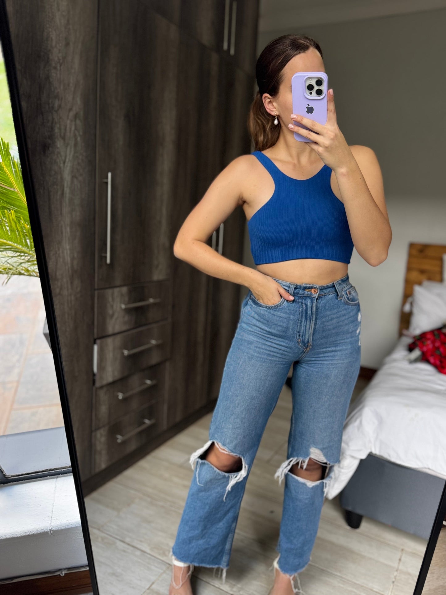 ZARA blue top (HH)