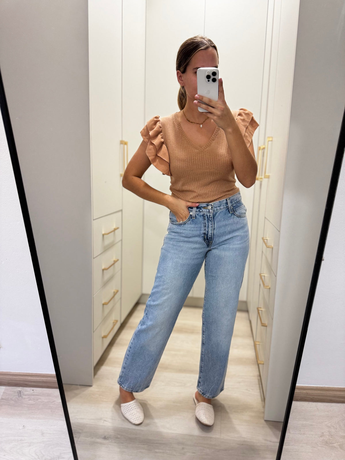 Brown ribbed bodysuit (R)