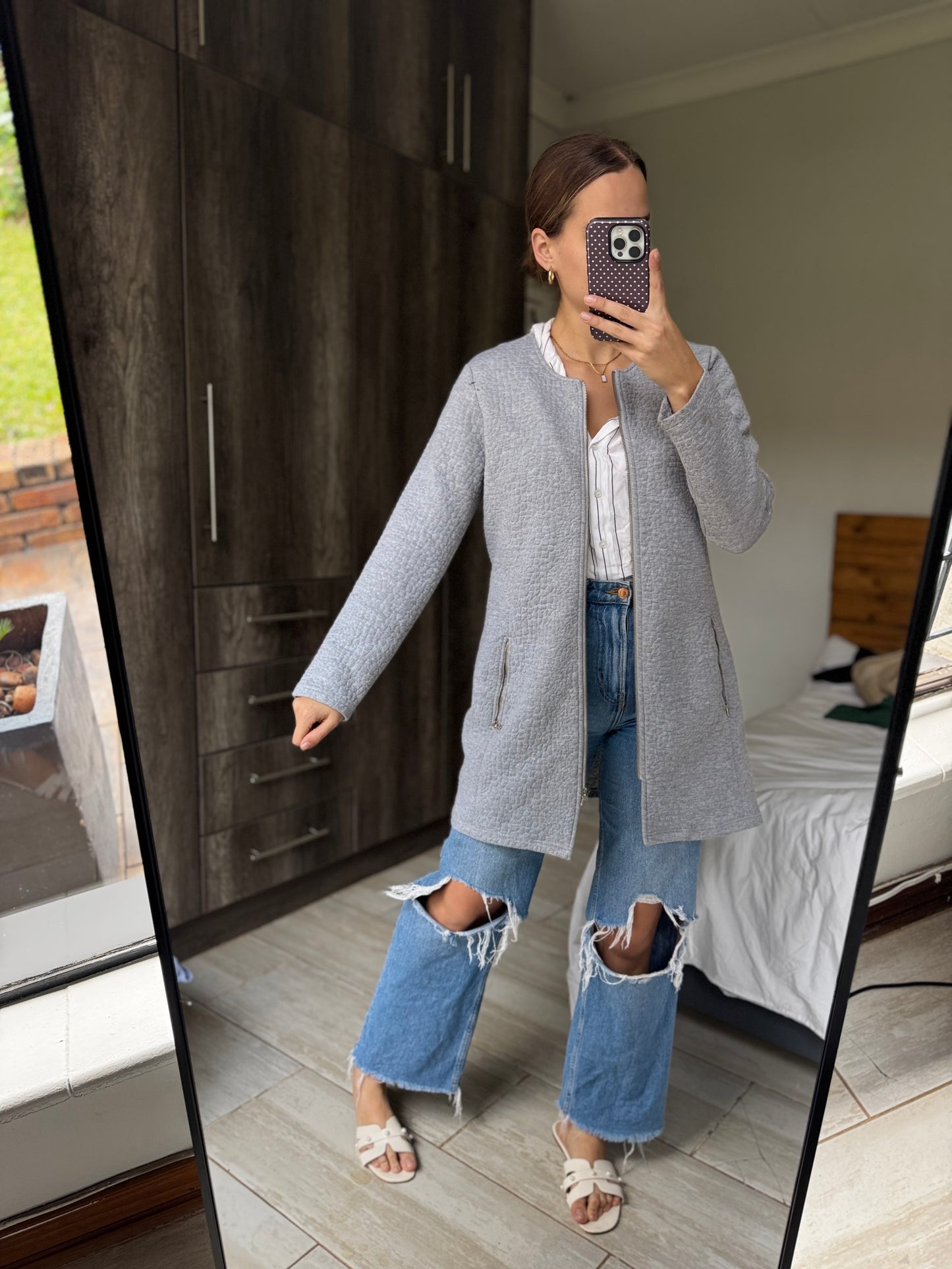 Stunning grey coat (L)