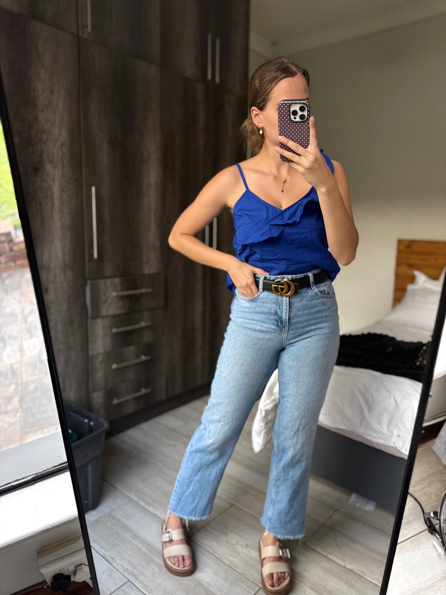Woolworths blue top (W)