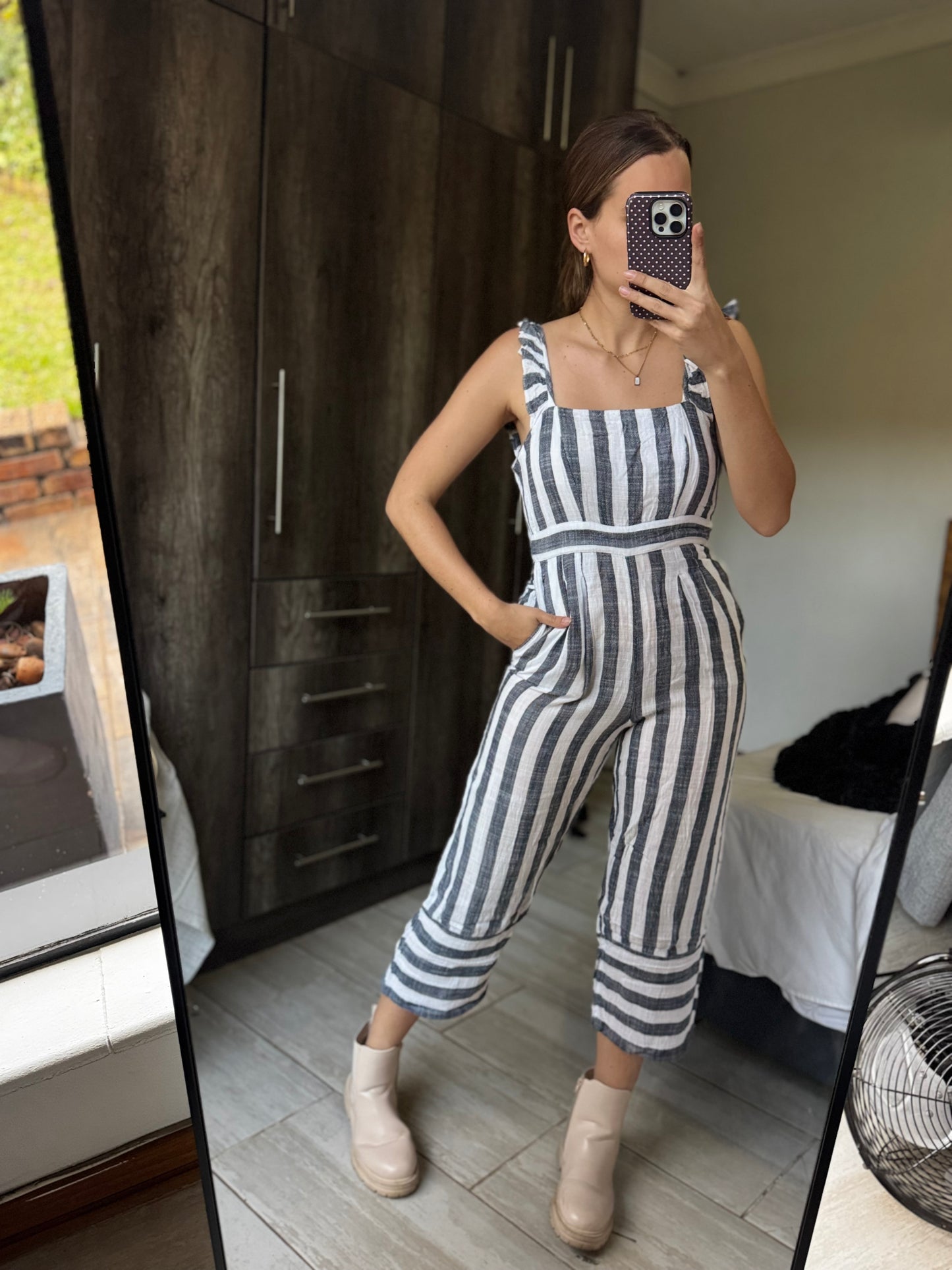 Old Khaki striped jumpsuit (TT)