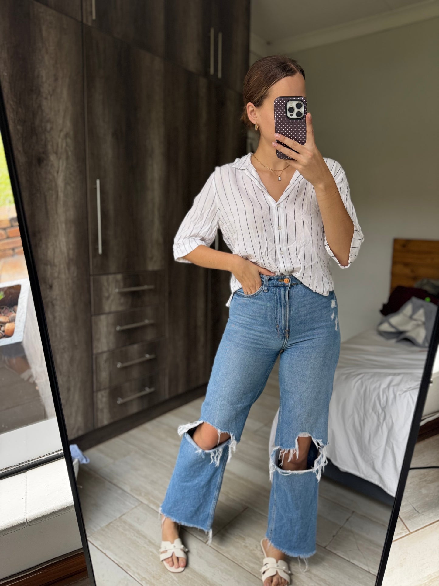 H&M striped top (L)