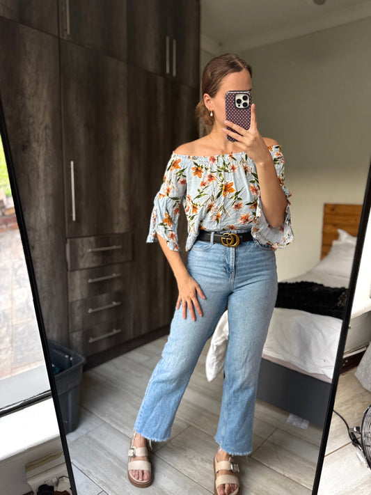Woolworths floral top (W)