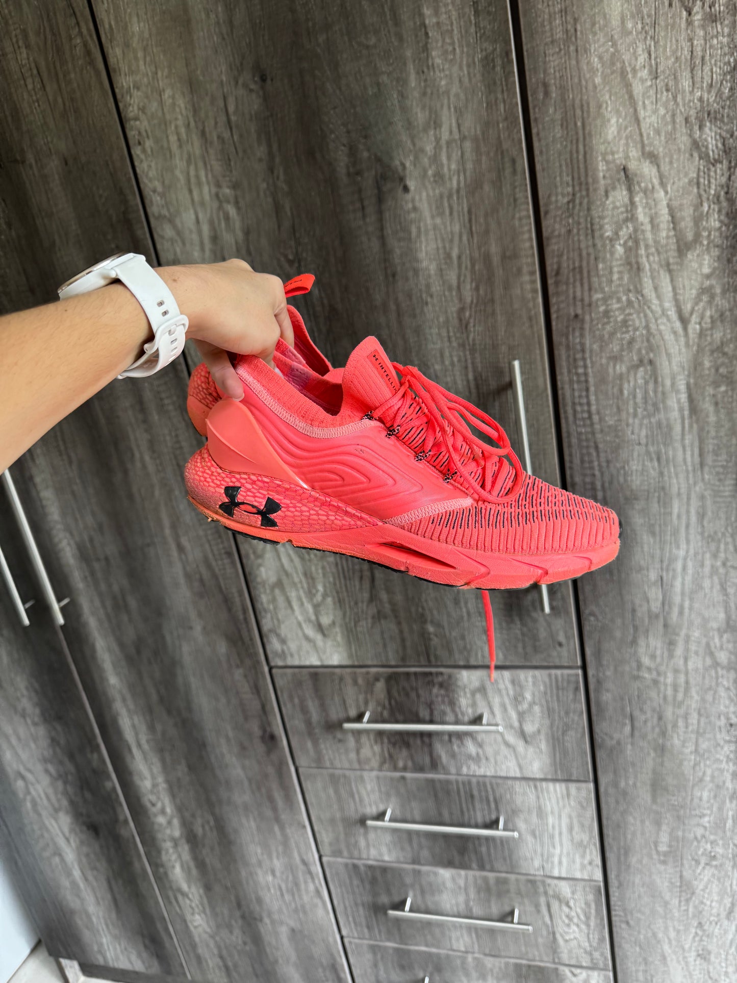 Pink Under Armour running shoes (TT)
