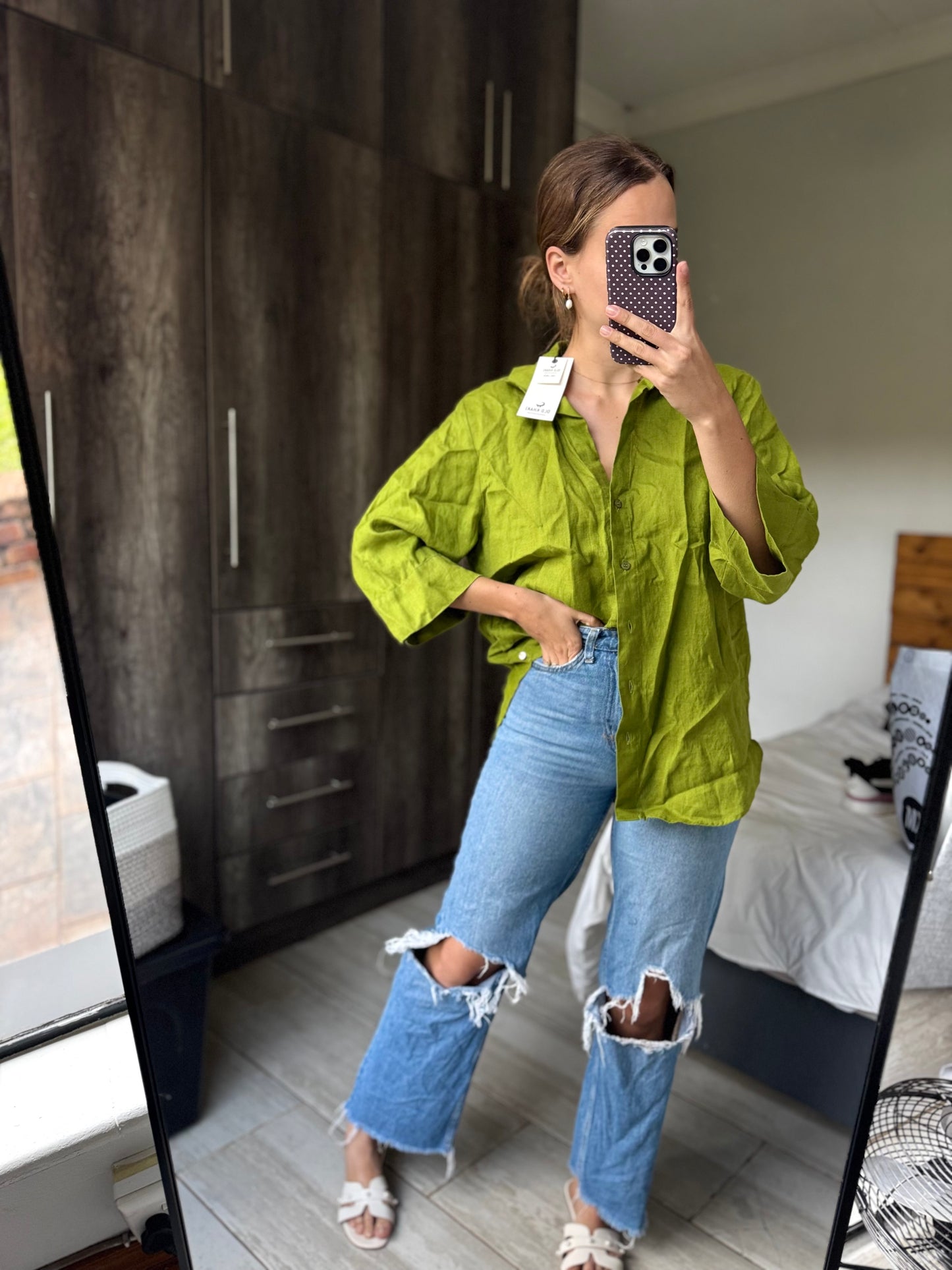 Brand New Old Khaki linen button down (X1)