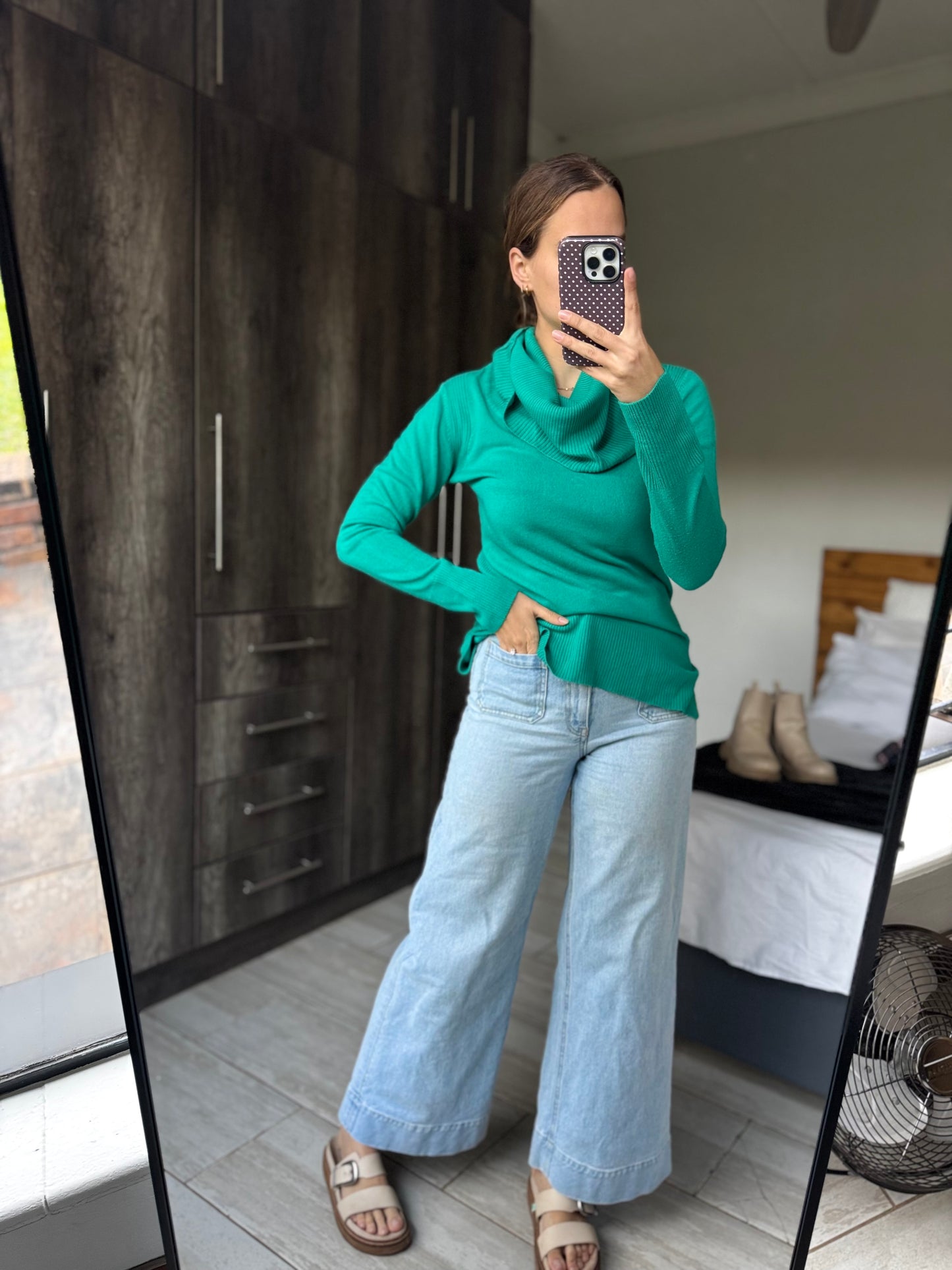 Woolworths blue turtle neck sweater (E)