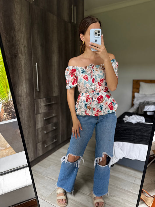 Brand New floral top (W)