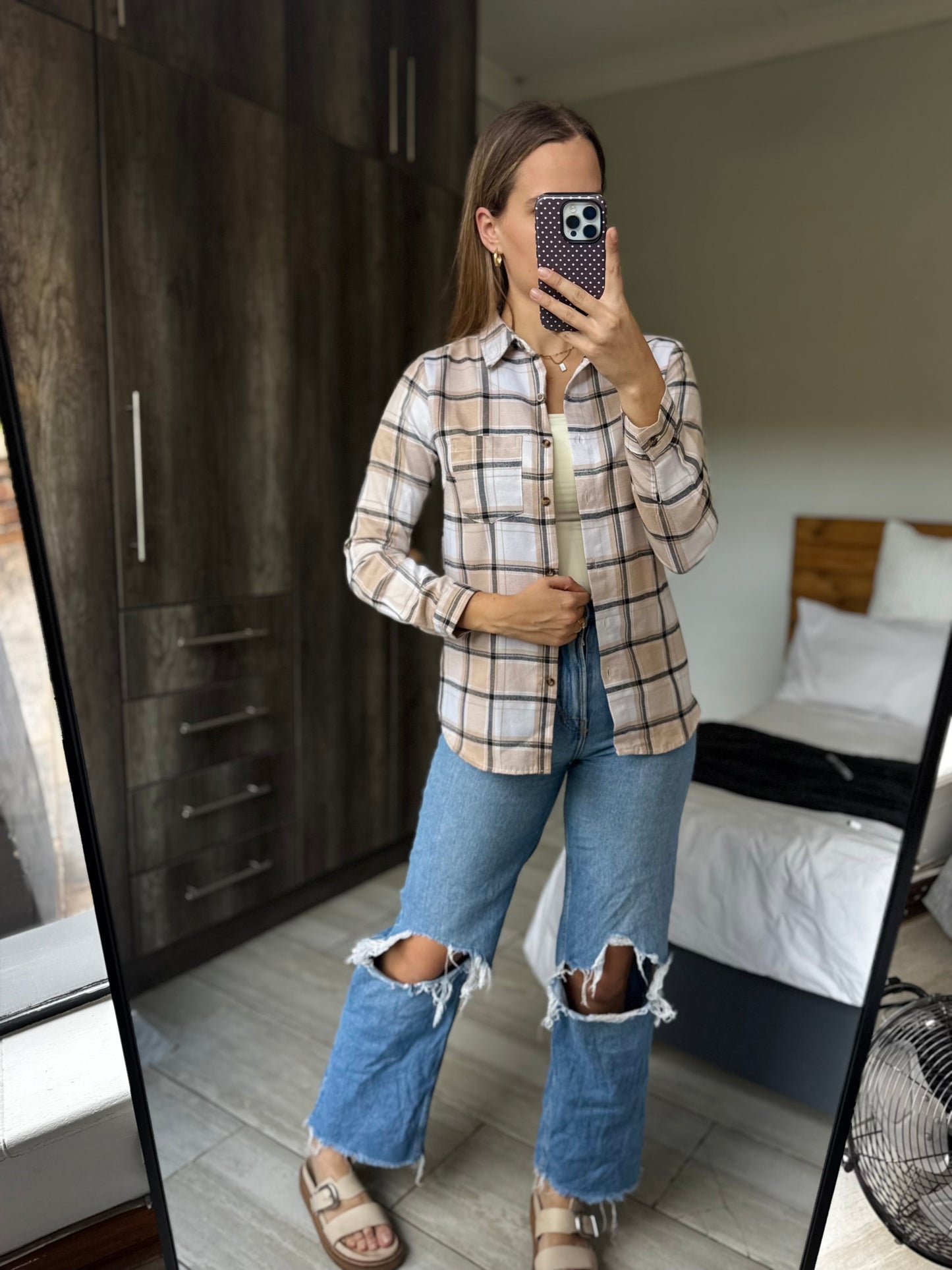 Cream flannel top (EE)