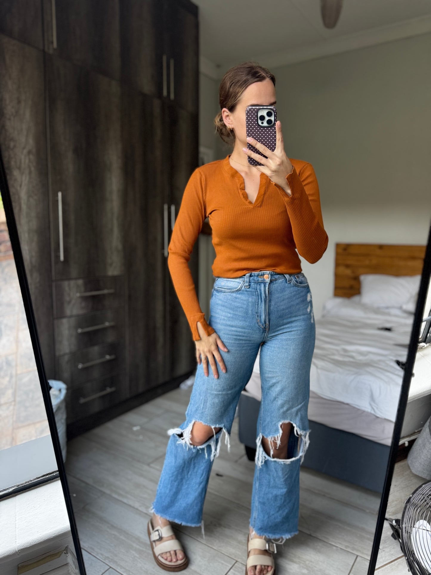 Old Khaki top (X1)