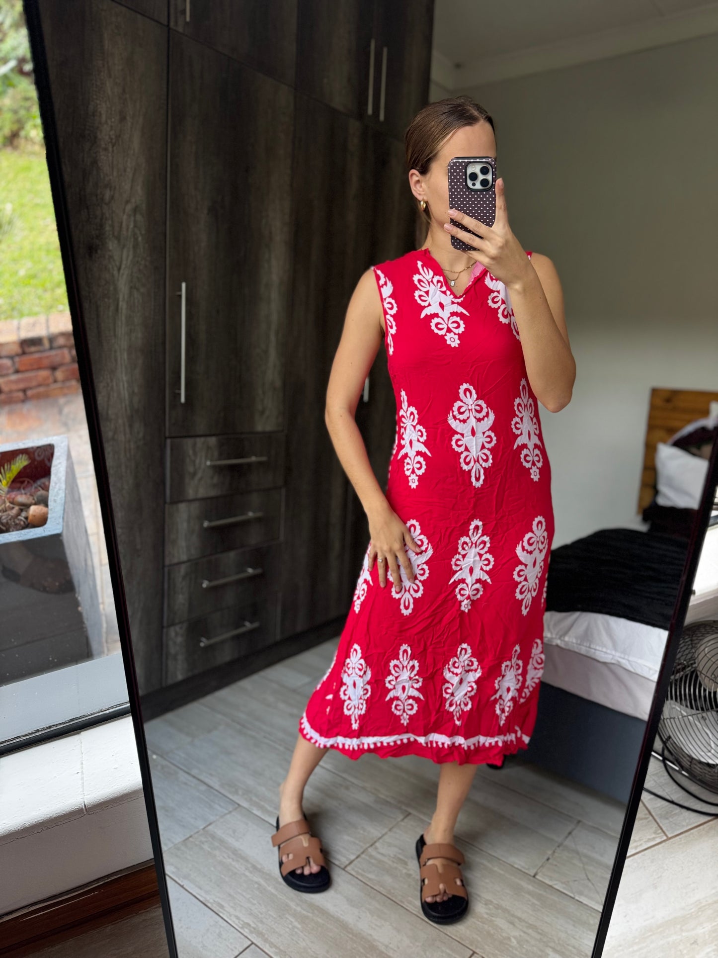 Red floral dress (KK)
