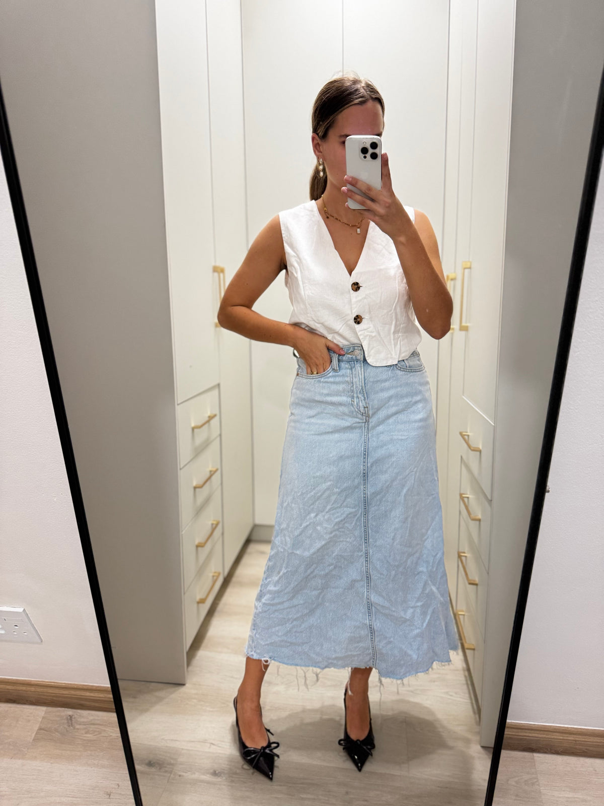H&M denim skirt (HH)
