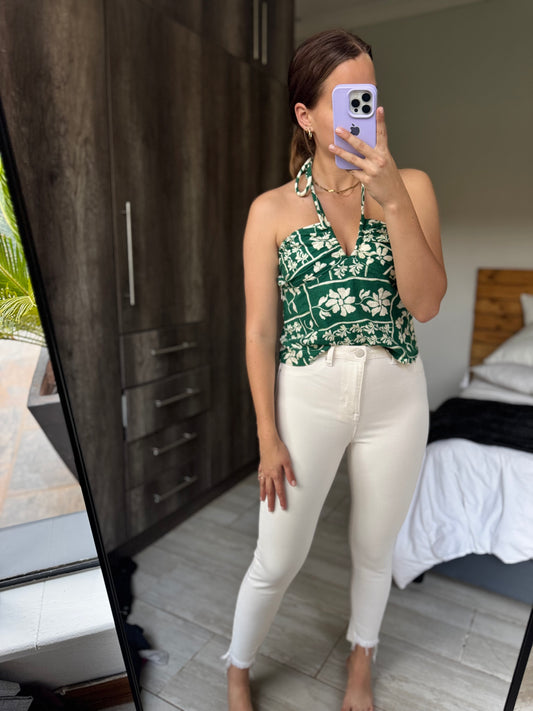 Woolworths cream jeans (T)