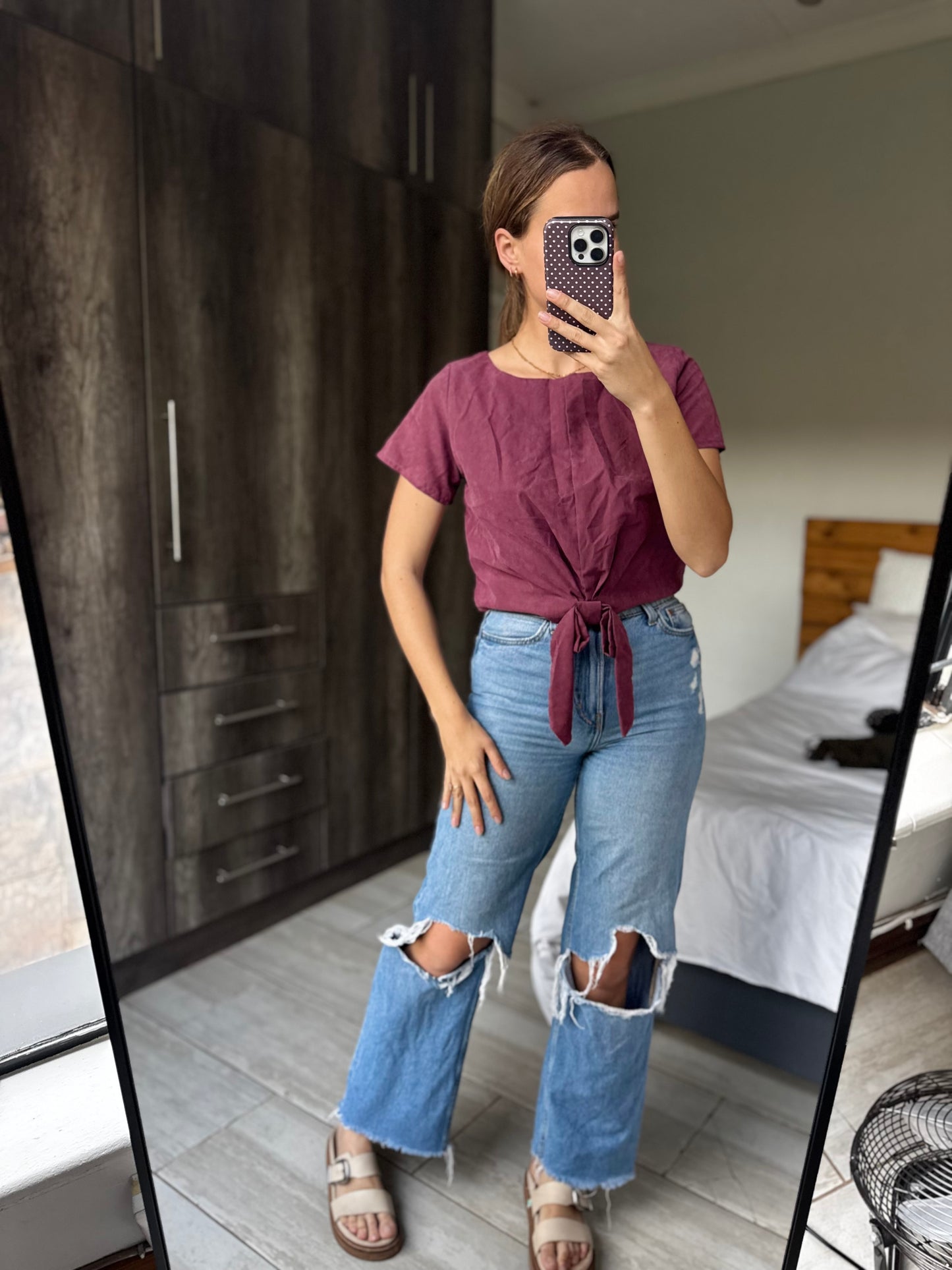 Pretty suede top (F)
