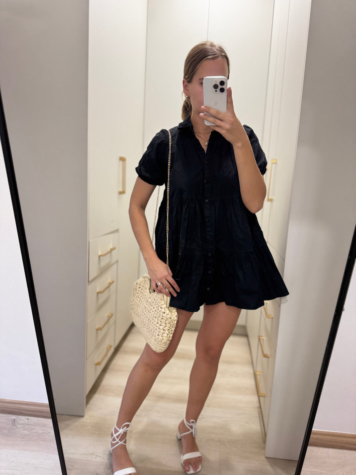 ZARA black dress (V)