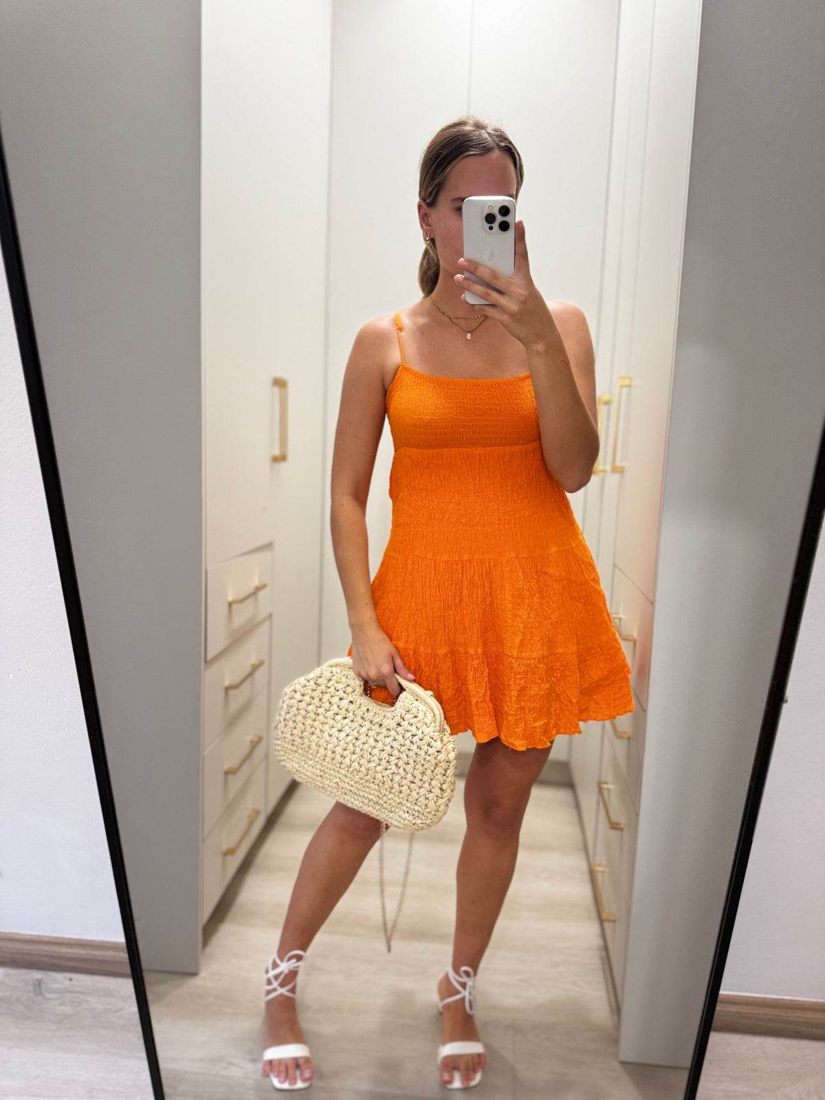 ZARA orange dress (V)
