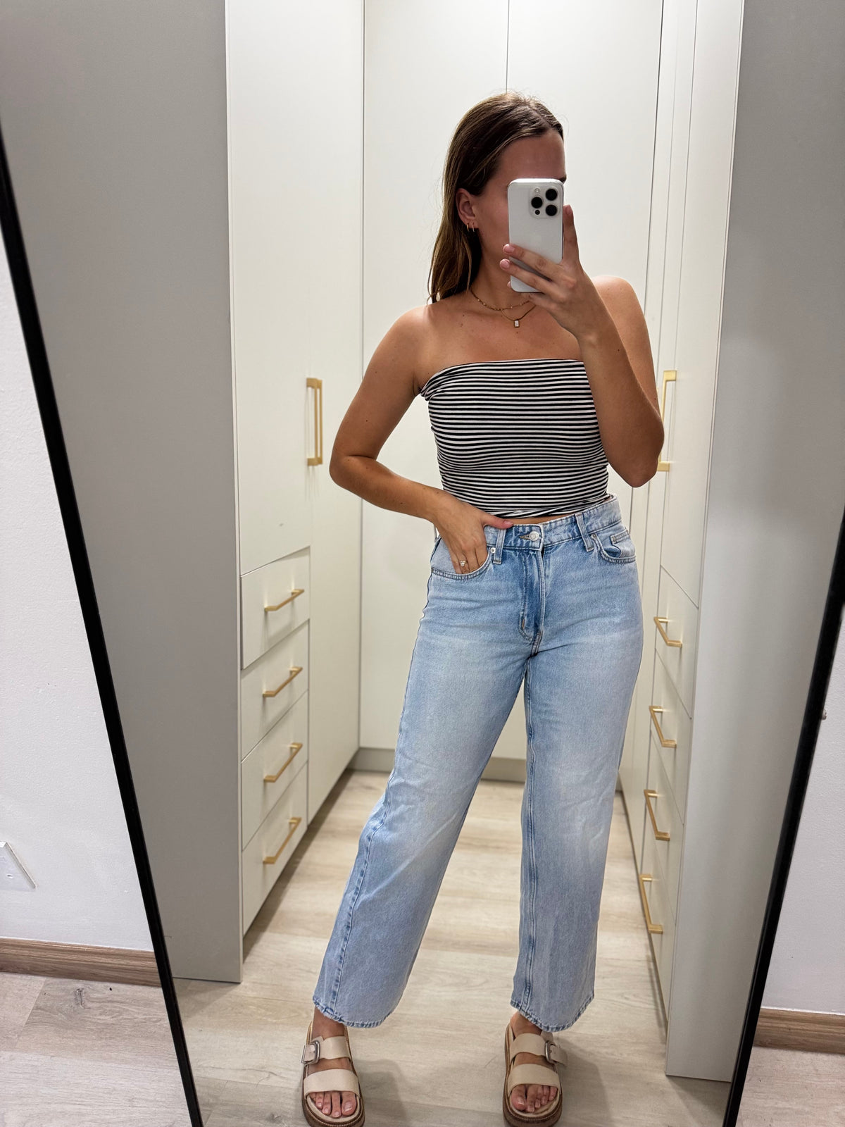 Striped tube top (U)