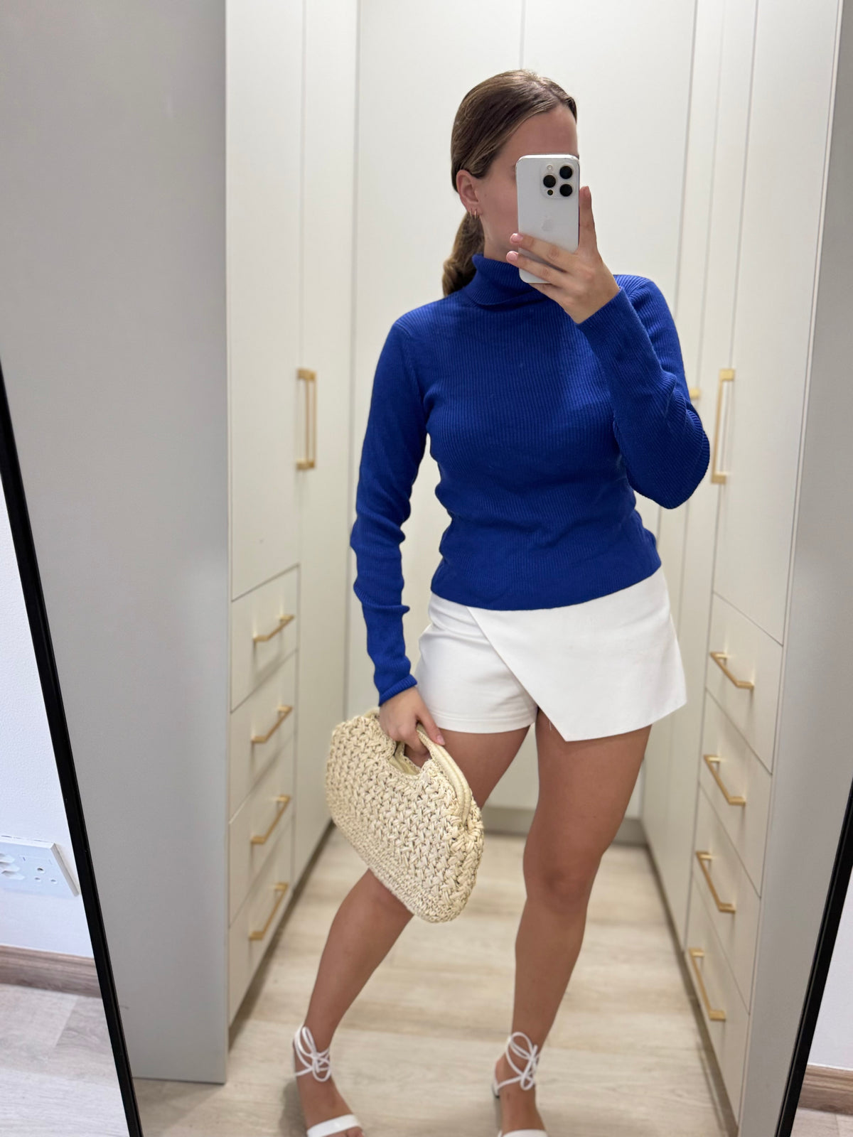 Blue turtle knitted sweater (Z)