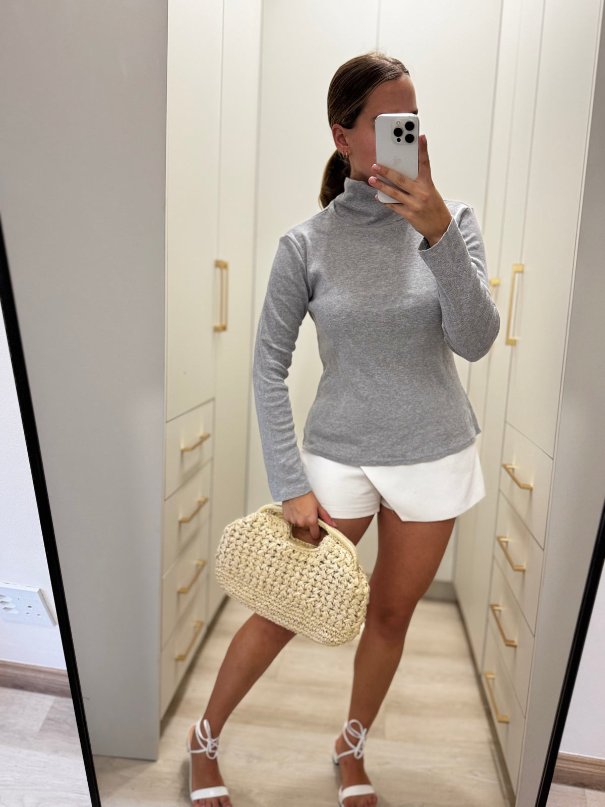 Grey ribbed turtle neck (Z)