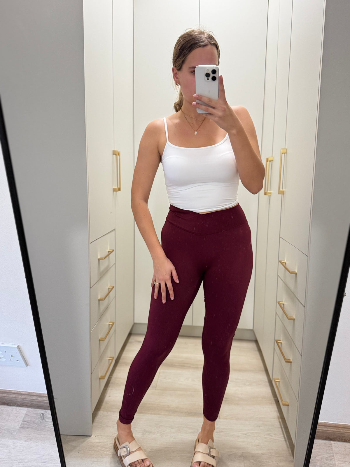 Maroon gym leggings (Z)