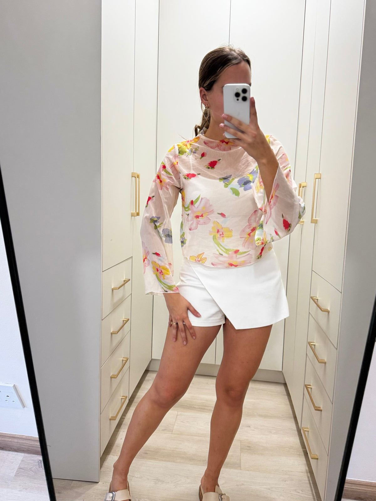 Floral sheer top (Z)